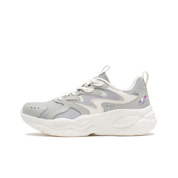 361° Cushioning Lightweight Low Top Running Shoes Women's Gray White Comfortable