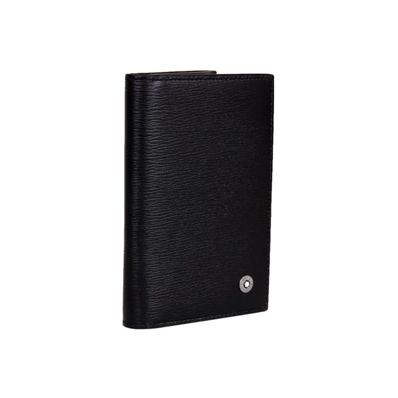 MONTBLANC Shiny Cow Leather Card Holder Men's Black-1