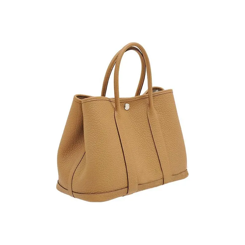 HERMES Garden Party Negonda Calfskin Shoulder Bag, Crossbody Bag, Handbag Regular Unisex 4B Biscuit Cookie-1