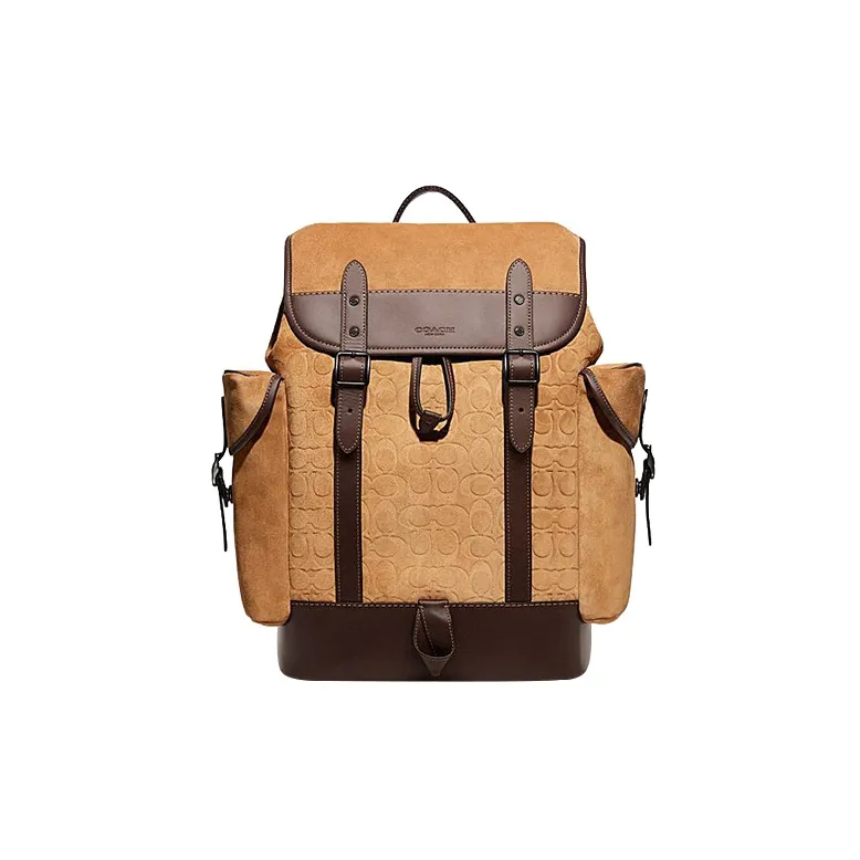 COACH Hitch Cow Leather Backpack Tubas Men's Brown-0