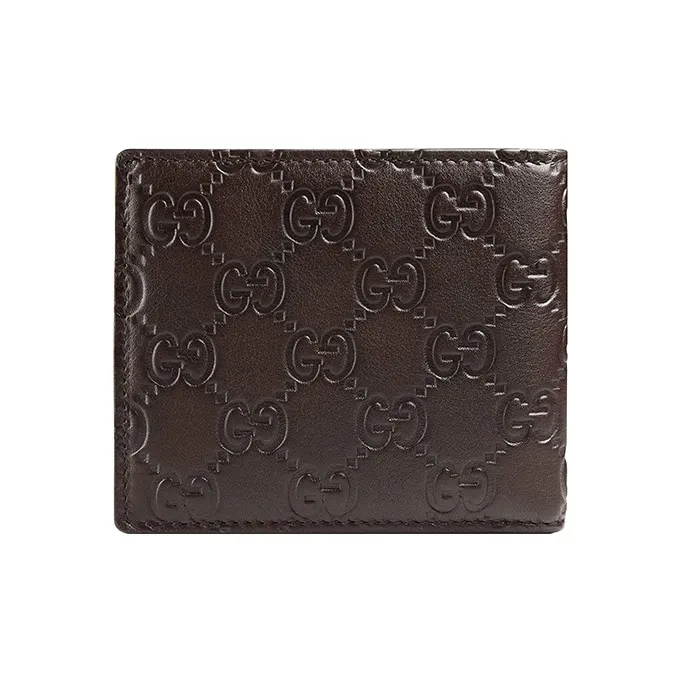 GUCCI Guccissima Leather Wallet Women's Brown-1