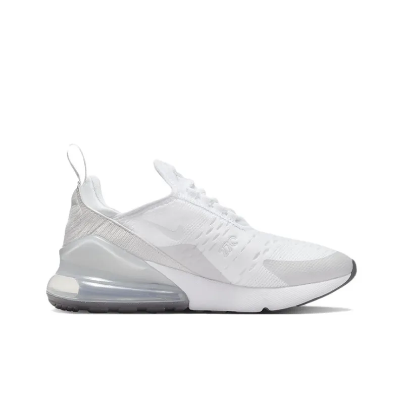 Nike Air Max 270 Cushioning Anti-Slip And Wear-Resistant Low-Top Casual Shoes GS White-1