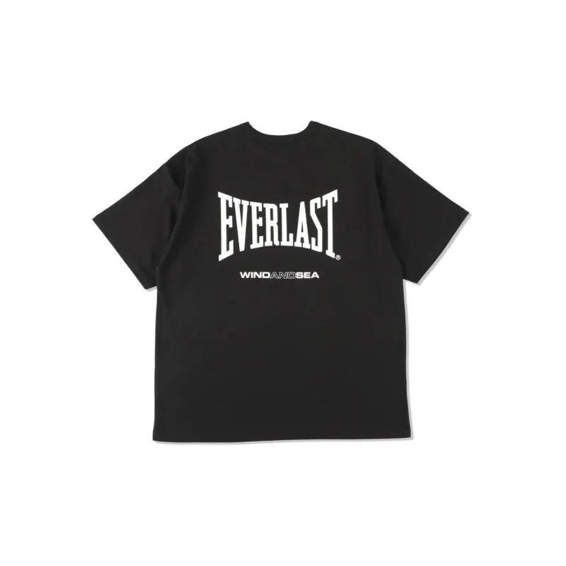 Everlast X WIND AND SEA T-Shirts Unisex Black-1