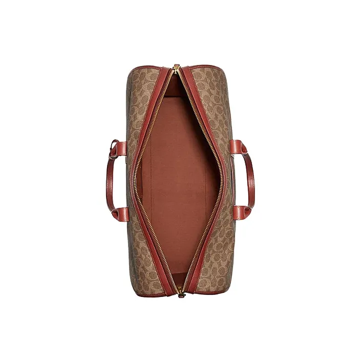 COACH Gotham Artificial Leather Travel Bag, Shoulder Bag, Crossbody Bag Tubas Men's Monogram Brown & Rusty Red-3