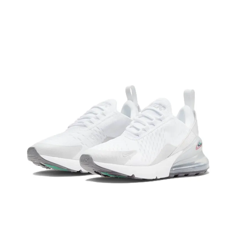 Nike Air Max 270 Cushioning Anti-Slip And Wear-Resistant Low-Top Casual Shoes GS White-2