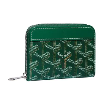 GOYARD MATIGNON Canvas With Leather Wallet Coin Purse Mini Women's Green