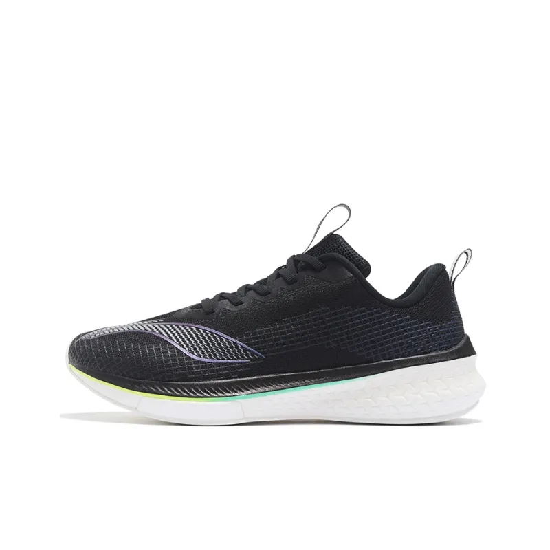 LiNing Red Hare 5 Pro Rebound Cushioning Wear Resistant Slip Resistant Low Top Running Shoes Men's Black-0