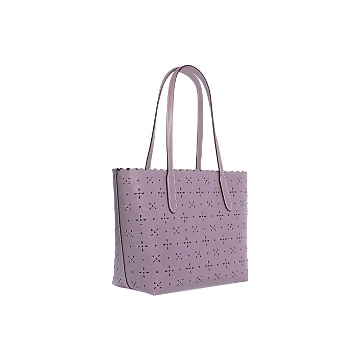 COACH City Smooth Leather Tote Bag, Shopping Bag, Handbag, Shoulder Bag Women's Lilac Purple-1