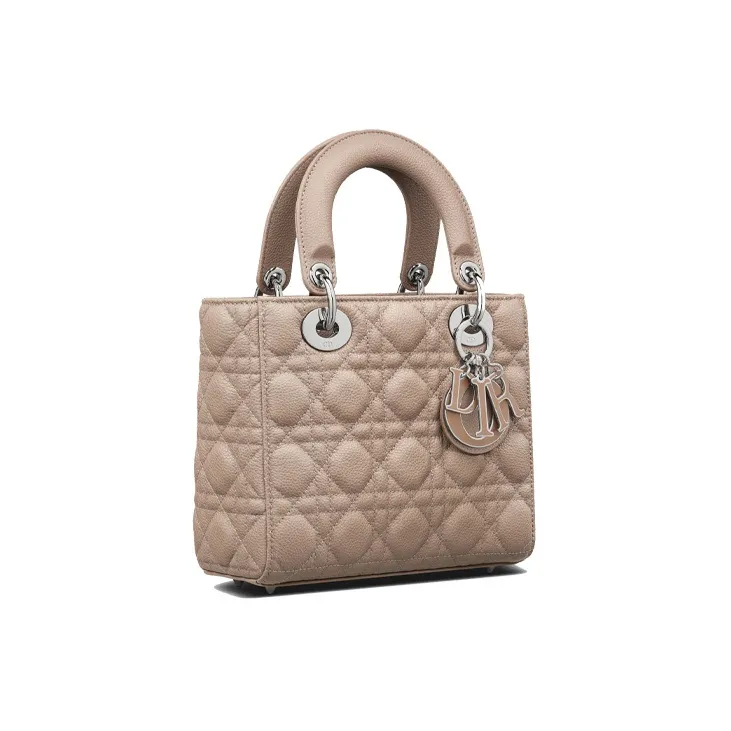 DIOR Lady Dior Cow Leather Dior Bag Shoulder Bag Crossbody Bag Handbag Small Size Women's Hazelnut-1