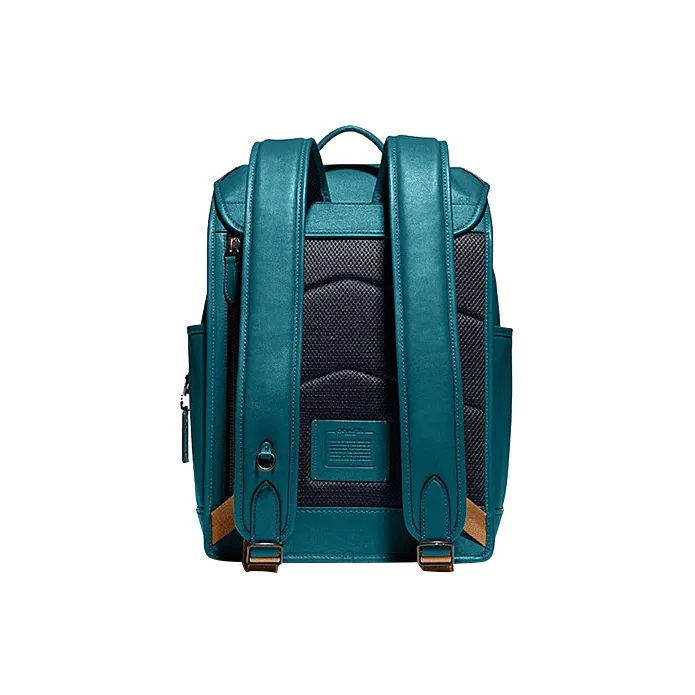 COACH League Cow Leather With Textile Backpack Large Size Men's Deep Tortoiseshell-2