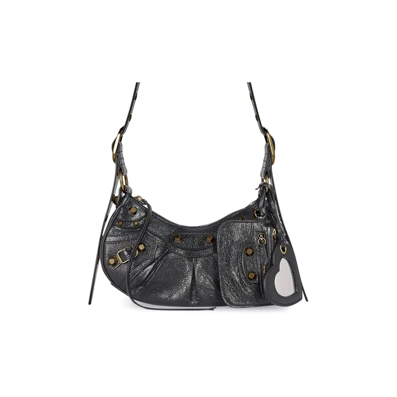 Balenciaga Le Cagole Shoulder Bag Xs Black Arena-0