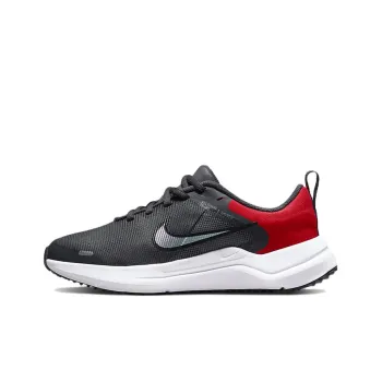 Nike Downshifter 12 Cushioning, Slip Resistant, And Abrasion Resistant Low Top Running Shoes GS Gray Red