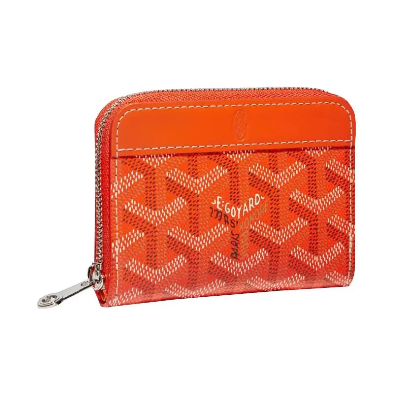 GOYARD MATIGNON Canvas With Leather Wallets Coin Purses Mini Women's Orange-0