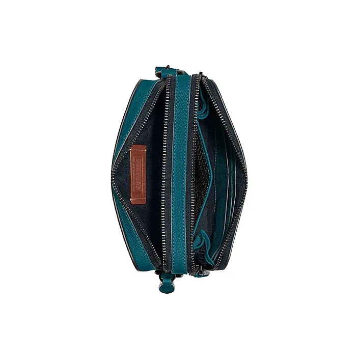 COACH Charter Cow Leather Combo Bag Storage Bag Shoulder Bag Crossbody Bag Small Size Men's Deep Tortoiseshell-2