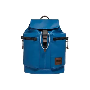 COACH Smooth Leather Backpack Large Size Men's Blue
