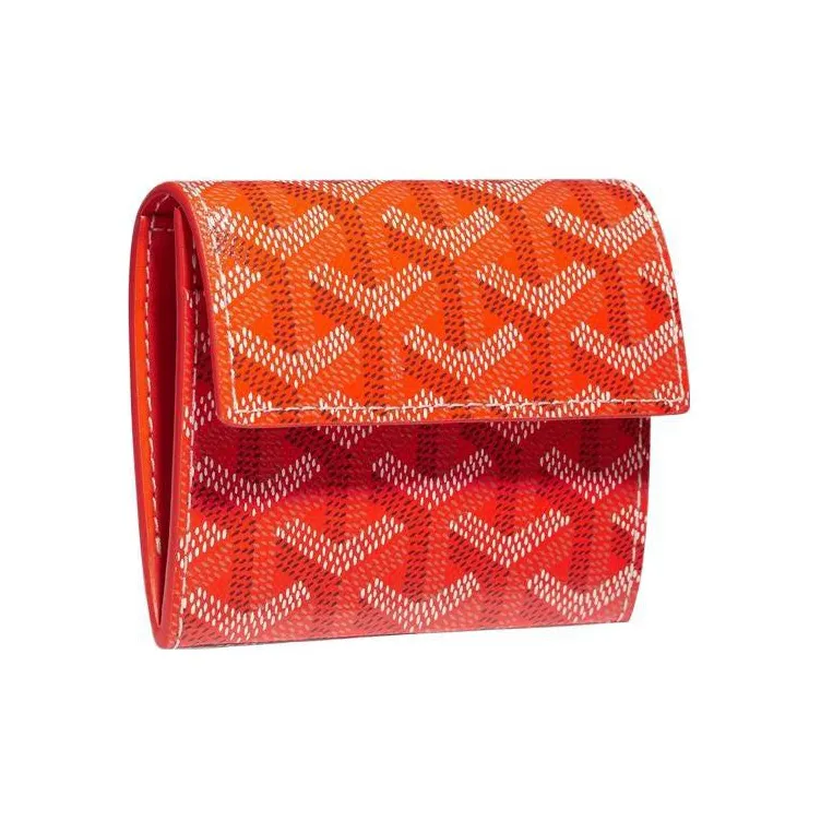 GOYARD MARIGNY Canvas With Leather Coin Purse Women's Orange-0