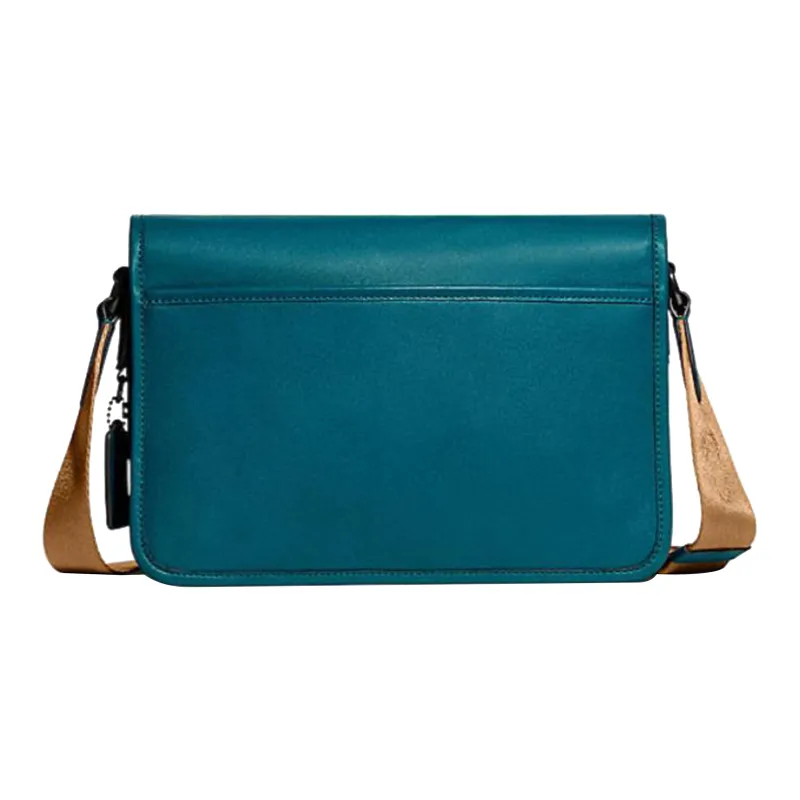 COACH Cow Leather Messenger Bag Shoulder Bag Crossbody Bag Large Size Men's Deep Tortoiseshell-2