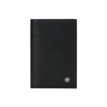 MONTBLANC Shiny Cow Leather Card Holder Men's Black