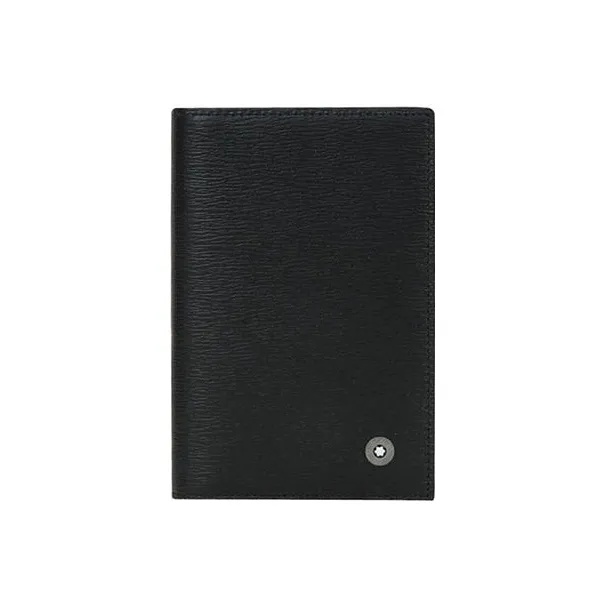 MONTBLANC Shiny Cow Leather Card Holder Men's Black-0