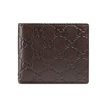 GUCCI Guccissima Leather Wallet Women's Brown