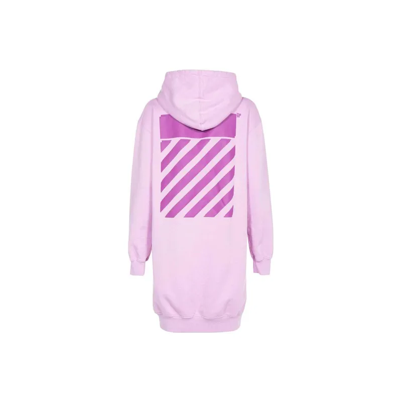 OFF WHITE Logo print Hooded Dress-1