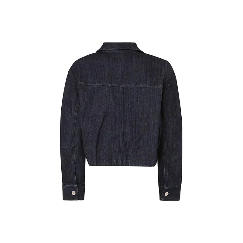 MICHAEL KORS Cropped Coats Women's Dark Blue-1