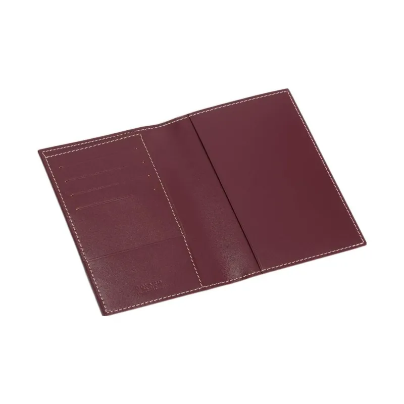 GOYARD Grenelle Canvas With Leather Card Holder Passport Holder Unisex Burgundy-5