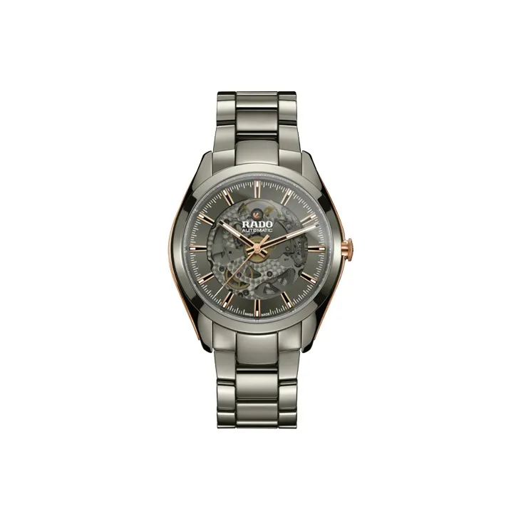 RADO Glam Slam Collection Automatic Mechanical Movement Men's Watches Watch 42mm Cut Out Dial Ceramic Strap R32021102-0