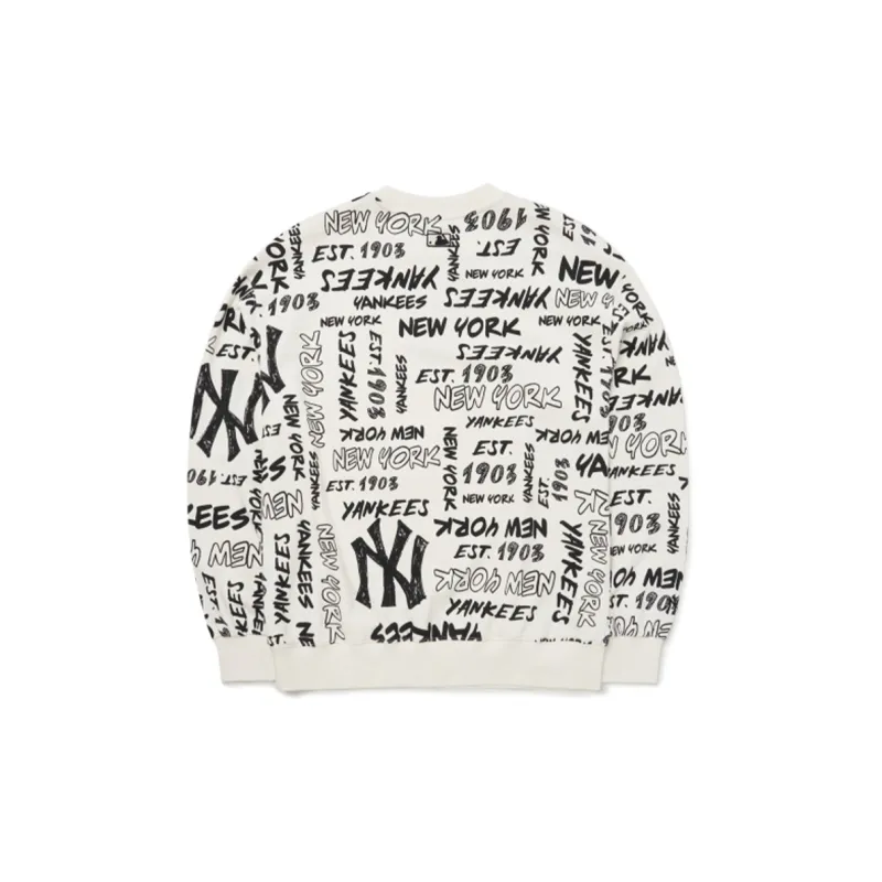 MLB New York Yankees Sweatshirts Unisex White-1