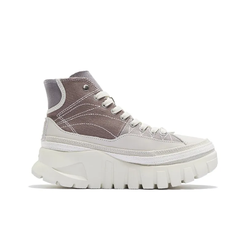 LiNing Wave Casual Shoes Women's High Top Silver Stage Gray/Snow Gray/Vanilla White-1