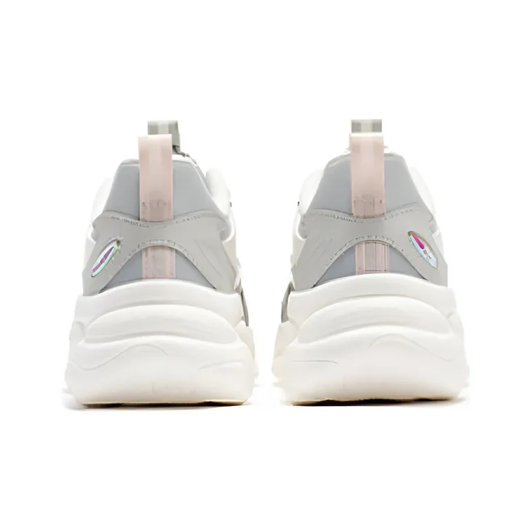 361° Cushioning Lightweight Low Top Running Shoes Women's Gray White Comfortable-2