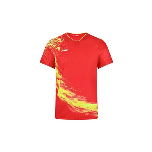 LiNing T Shirt Men's Crimson Cherry