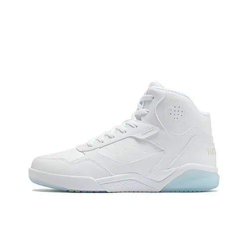 361° Anti-Slip And Wear-Resistant Breathable High-Top Skateboard Shoes Women's White Blue