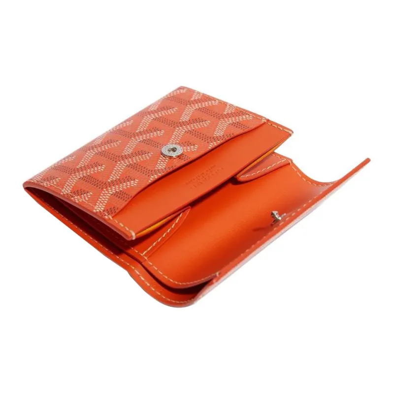 GOYARD MARIGNY Canvas With Leather Coin Purse Women's Orange-1