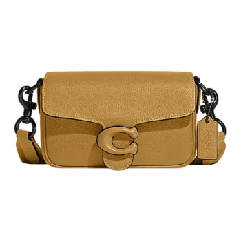 COACH Tabby Cow Leather Shoulder Bag Crossbody Bag Small Size Women's Earth Yellow