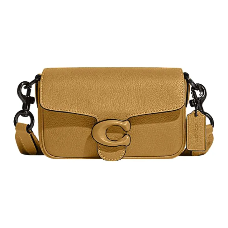 COACH Tabby Cow Leather Shoulder Bag Crossbody Bag Small Size Women's Earth Yellow-0