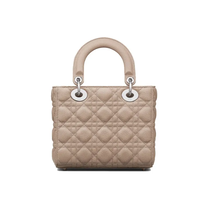 DIOR Lady Dior Cow Leather Dior Bag Shoulder Bag Crossbody Bag Handbag Small Size Women's Hazelnut-3