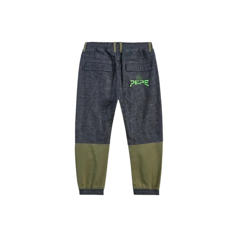 ONIARAI x Pepe The Frog Cargo Pants Jeans Unisex Navy Blue-1