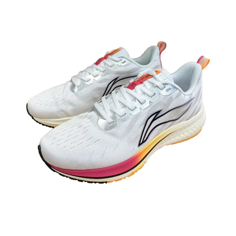 LiNing Red Hare 5 Cushioning Anti Slip Wear Resistant Breathability Low Top Running Shoes Women's Gray Purple-1