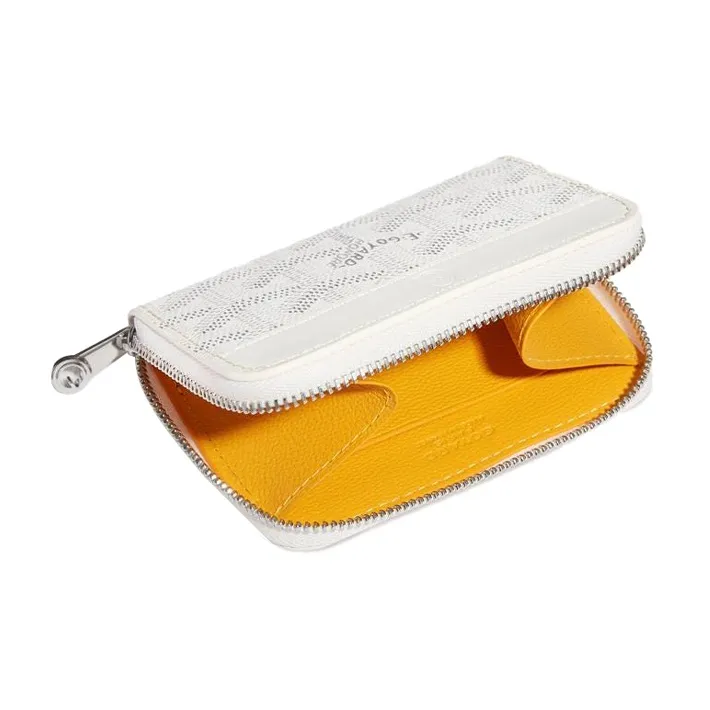 GOYARD MATIGNON Canvas With Leather Wallets Coin Purses Mini Women's White-1