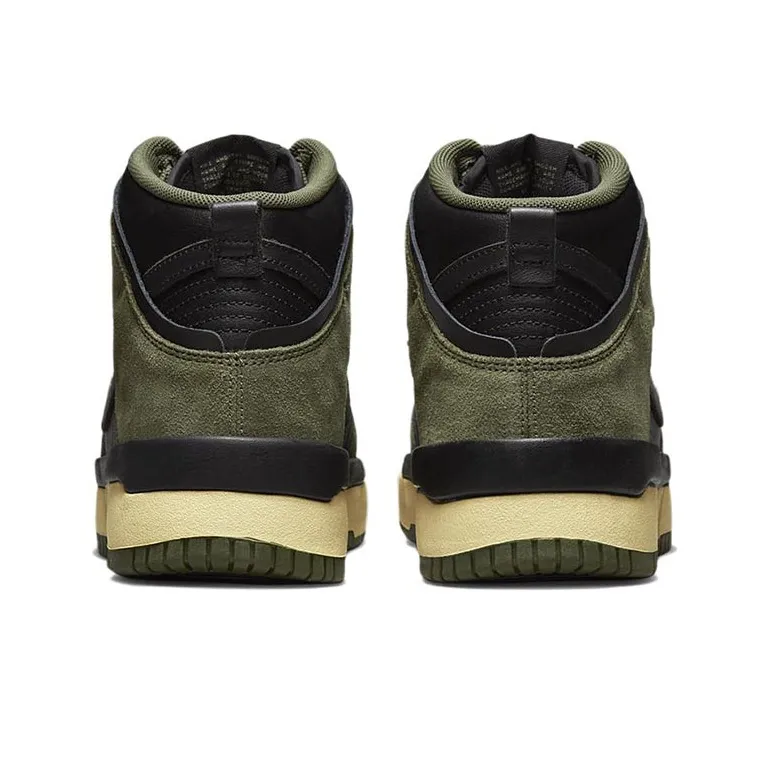 Nike Dunk High Up Medium Olive Black Velvet Brown Wolf Grey Women's-4