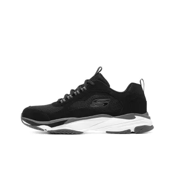 Skechers Cushioning Anti Slip And Wear Resistant Low Top Casual Shoes Men's Black Gray Color
