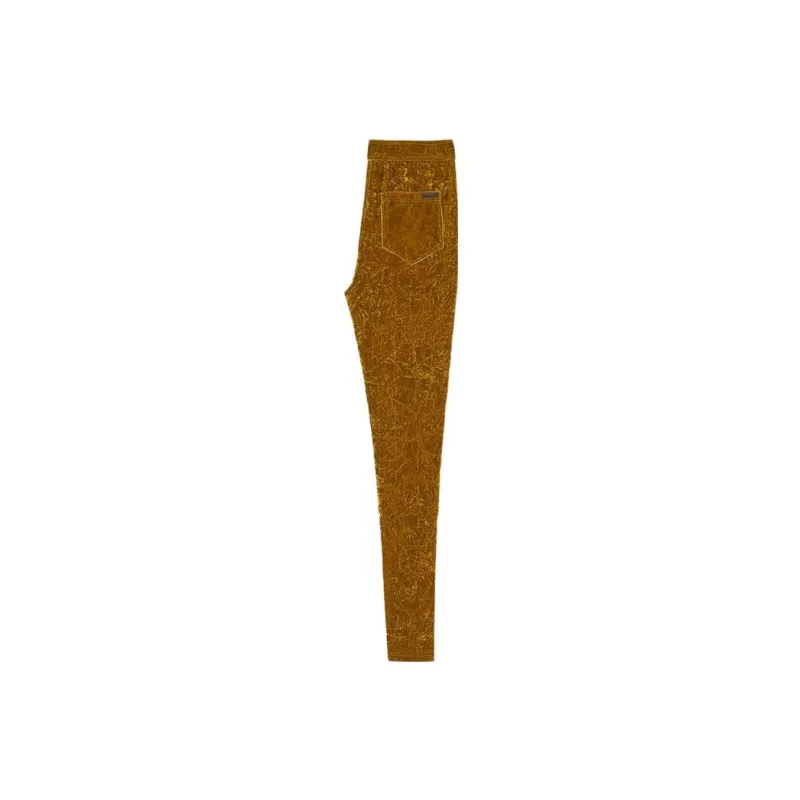 SAINT LAURENT Velvet effect Slim cut Trousers-1