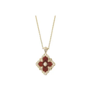 BUCCELLATI 18K Gold Cloisonné Necklaces Women's Red