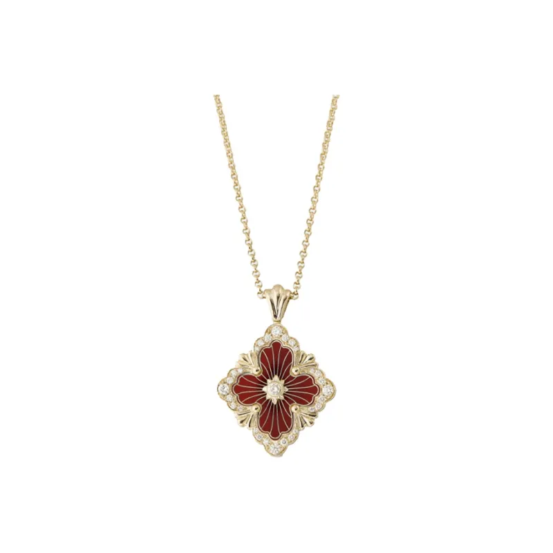 BUCCELLATI 18K Gold Cloisonné Necklaces Women's Red-0
