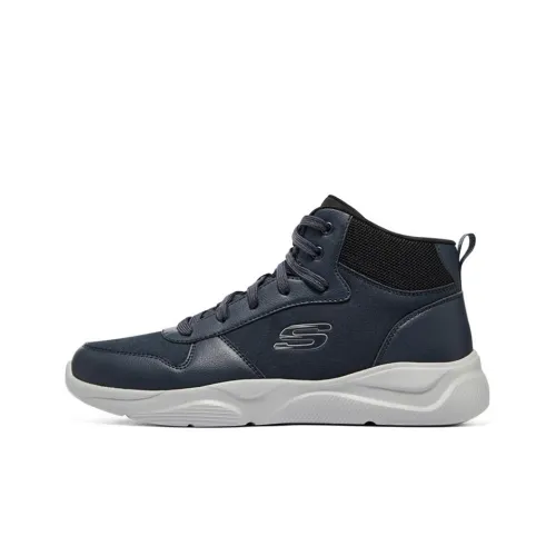 Skechers D'LITES WAVE Casual Shoes Men High-Top Blue