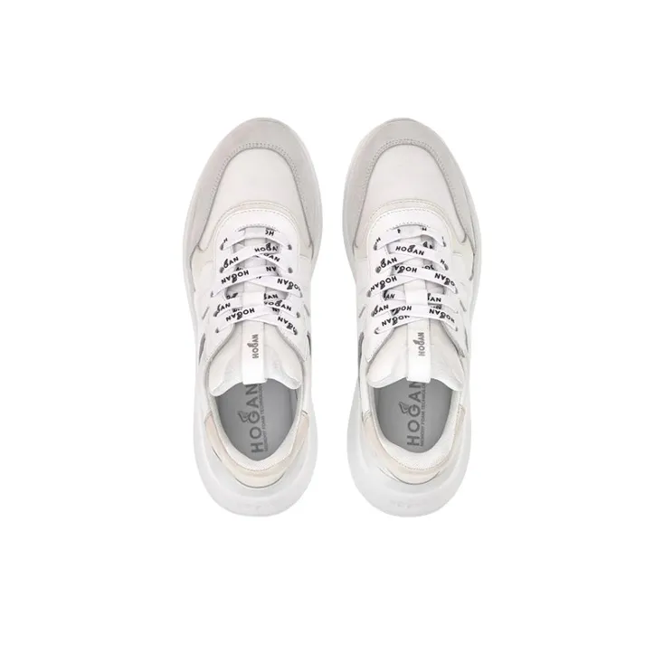 HOGAN H585 Low Top Casual Shoes Women's White Gray-4