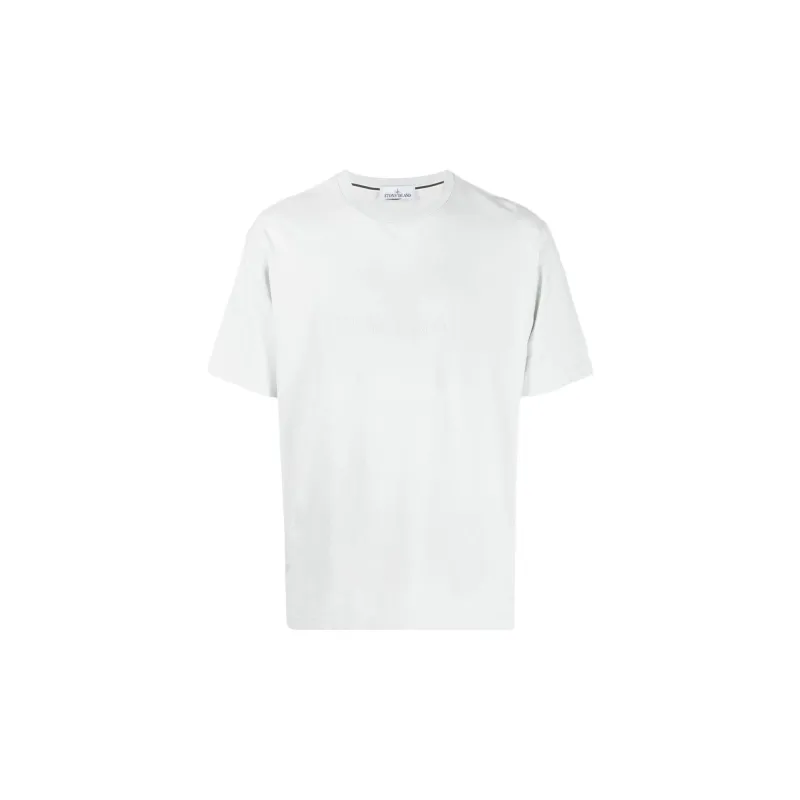 STONE ISLAND Logo Lettering Crewneck T Shirt-0