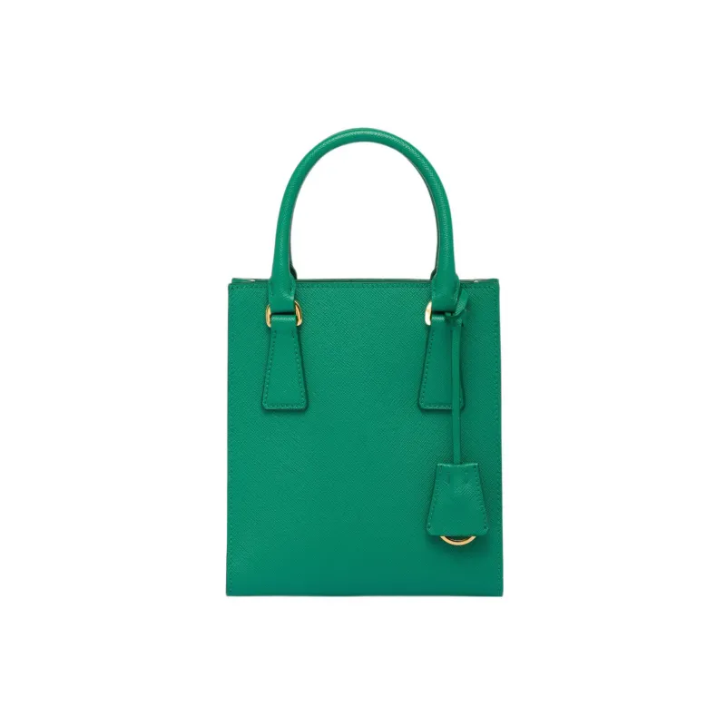 PRADA Saffiano Leather Shoulder Bag Crossbody Bag Handbag Women's Green-2