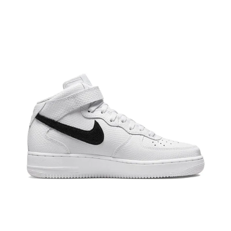 Nike Air Force 1 Mid '07 Snakeskin White Black Women's-1
